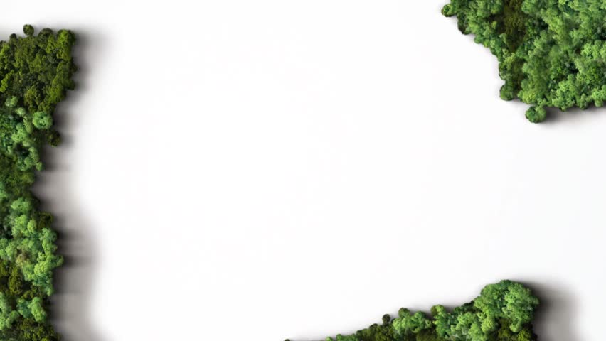 Green World Map- 3D tree or forest shape of world map isolated on white background. World Map Green Planet Earth Day or Environment day Concept