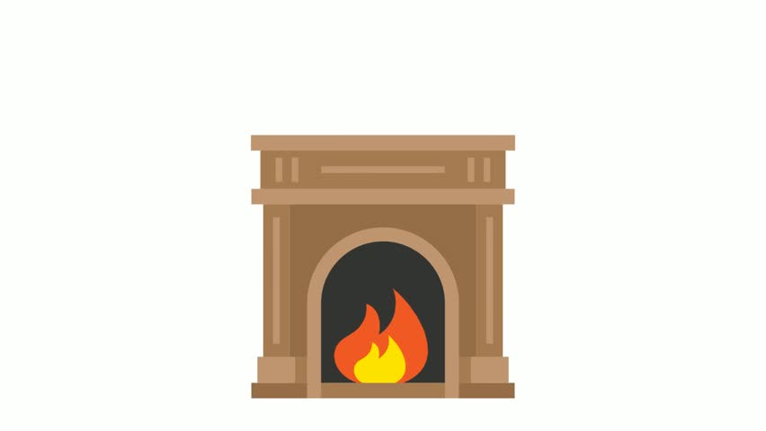 Fireplace inside the Room animation, flames burning longer for heat circulation animated video, Winter Season activities Clip, Coldest Weather Footage, Snow and frost motion graphics