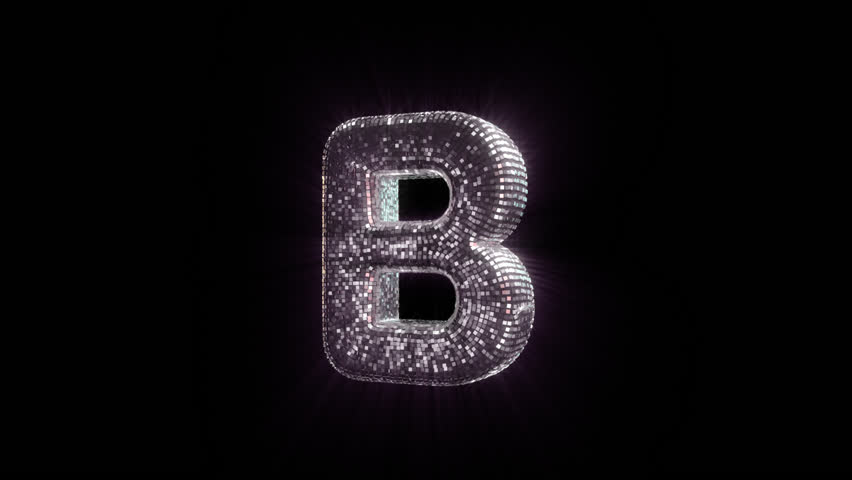 B Letter with Disco Ball aesthetics On Alpha Loop