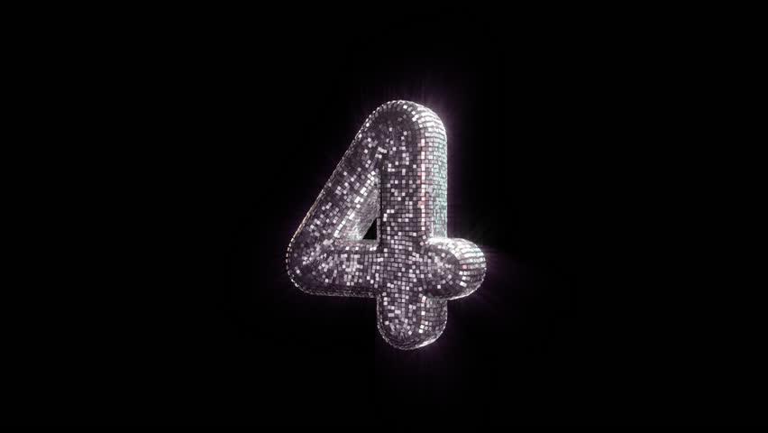 Number 4 with Disco Ball aesthetics On Alpha Loop