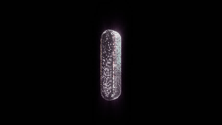 I Letter with Disco Ball aesthetics On Alpha Loop