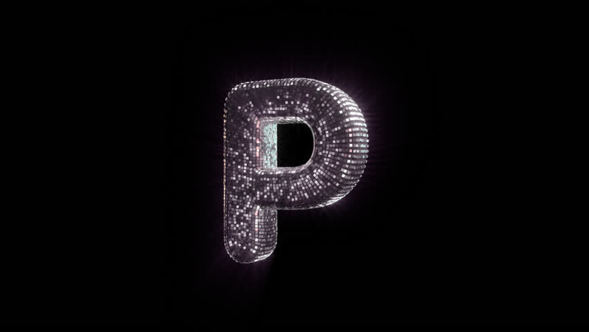 P Letter with Disco Ball aesthetics On Alpha Loop
