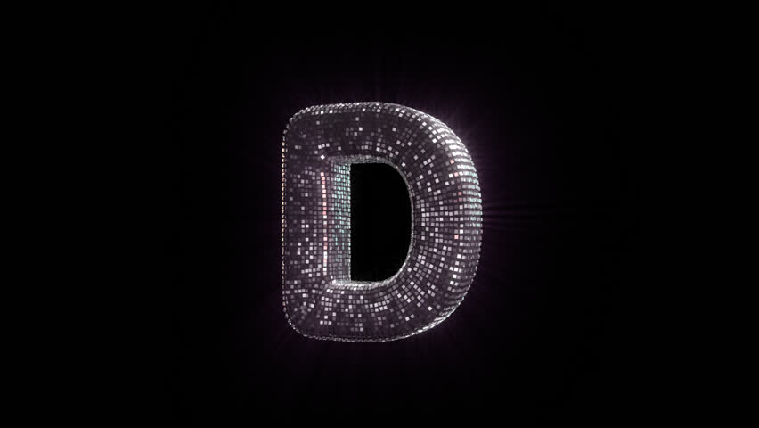 D Letter with Disco Ball aesthetics On Alpha Loop