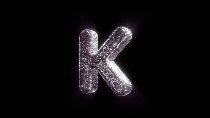 K Letter with Disco Ball aesthetics On Alpha Loop