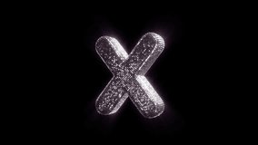 X Letter with Disco Ball aesthetics On Alpha Loop - Powered by Shutterstock - Get 15% off with code: PIKWIZARD15