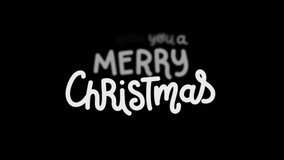 Text We wish you a Merry Christmas. Text typography animation isolated on transparent background. Best suited for greeting card, poster and banner design elements. 4K Ultra HD 60 fps video. - Powered by Shutterstock - Get 15% off with code: PIKWIZARD15