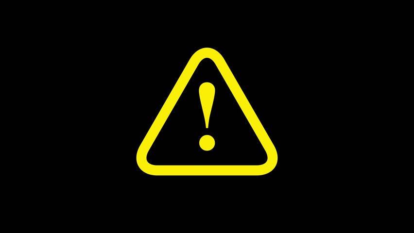  Warning caution board. Warning Sign with Exclamation Mark. Animated danger warning sign icon with a glowing neon effect, risk alert information stop danger important animated