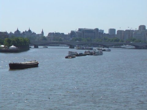 A view of the River Thames in London.