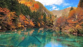jiuzhaigou national park in autumn, China. - Powered by Shutterstock - Get 15% off with code: PIKWIZARD15