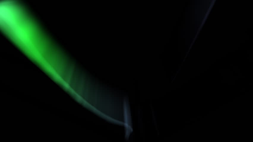 Glowing Aurora Borealis Green Loop Background