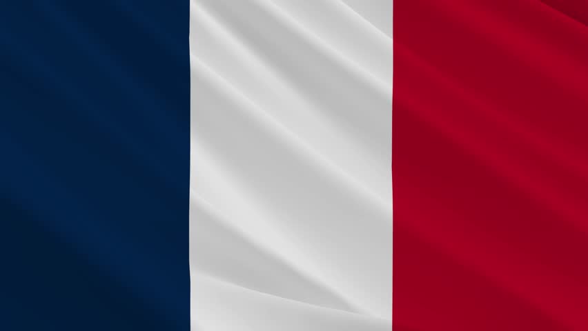 France Waving Flag, Motion Animation of France National Flag