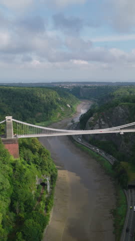 Vertical Video of Bristol, Vertical Aerial View Shot