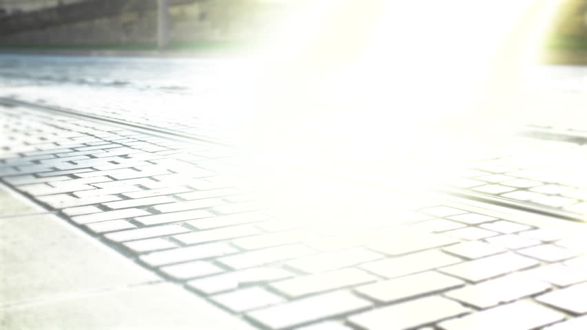 person with a low carbon footprint taking the French public transport tramway in Montpellier. High quality 4k footage