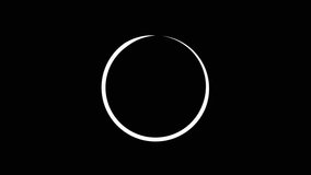 Progress loading circle on black background. data download icon animation. white circle line. circle loop loading icon - Powered by Shutterstock - Get 15% off with code: PIKWIZARD15