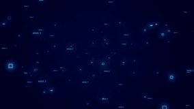 Camera Rotate And Towards To The Digital Data Technology Cyber Space Background. Digital Cyber Data Floating In Space Random Number Floating And Plexus Network Are Also Floating .glowing High Tech Com - Powered by Shutterstock - Get 15% off with code: PIKWIZARD15