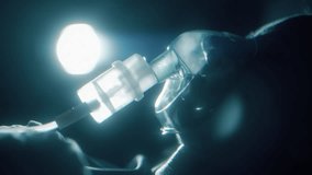 Patient on life support with oxygen mask in hospital intensive care unit. Emergency treatment and monitoring in ICU with vital signs on screen, healthcare, medical care, and recovery treatment - Powered by Shutterstock - Get 15% off with code: PIKWIZARD15