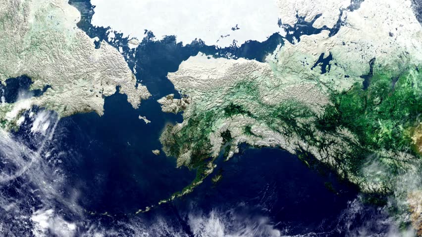ALASKA MAP usa Animation 3d