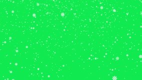 Animation of falling snowflakes on a greenscreen background, perfect for creating winter, Christmas, or holiday-themed projects. Ideal for adding snow effects to videos or photos, with a festive and s - Powered by Shutterstock - Get 15% off with code: PIKWIZARD15