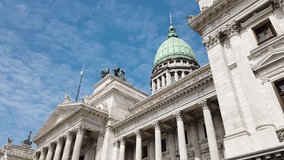 Establishing shot, the National Congress of Argentina neoclassical architecture - Powered by Shutterstock - Get 15% off with code: PIKWIZARD15