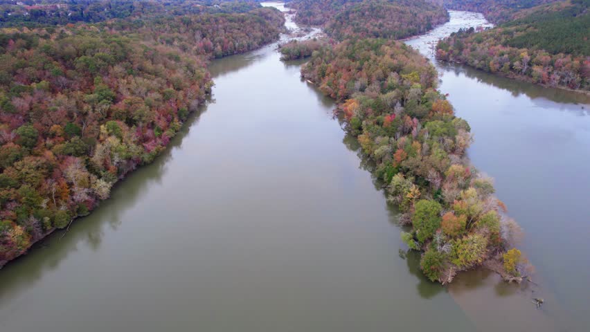 Pull along the Catawba River near Great Falls in South Carolina