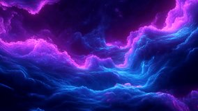 Abstract digital art depicting neon blue and purple fractal cloudscapes. - Powered by Shutterstock - Get 15% off with code: PIKWIZARD15