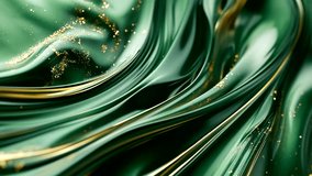 Abstract Emerald Green and Gold Swirling Liquid with Glitter - Powered by Shutterstock - Get 15% off with code: PIKWIZARD15