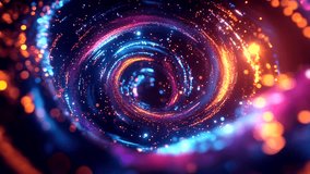 Abstract swirling vortex of vibrant neon light particles. - Powered by Shutterstock - Get 15% off with code: PIKWIZARD15