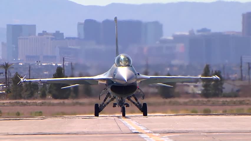 f-16 take off with powerful