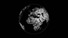 Plexus globe on black background. 3D amination. Rotating - Powered by Shutterstock - Get 15% off with code: PIKWIZARD15