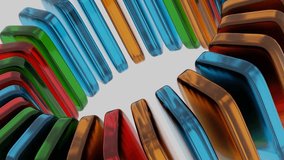 Abstract Colorful Glass Forms with Black Accent in Dynamic Composition - Powered by Shutterstock - Get 15% off with code: PIKWIZARD15