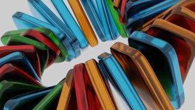 Abstract Colorful Glass Forms with Black Accent in Dynamic Composition - Powered by Shutterstock - Get 15% off with code: PIKWIZARD15