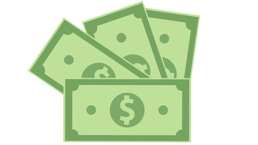 dollar bills animation. Paper money banknote, finance. 2d animation money. Alpha channel or transparent background. Motion graphic - Powered by Shutterstock - Get 15% off with code: PIKWIZARD15