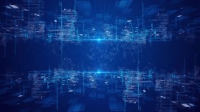 Data technology background. Big data visualization. Flow data. Information code. matrix. science artificial intelligence AI deep learning machine learning algorithm Neural flow. 3D Illustration - Powered by Shutterstock - Get 15% off with code: PIKWIZARD15