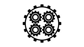 Seamless rotating four gears that are interconnected and inside a larger gear - Powered by Shutterstock - Get 15% off with code: PIKWIZARD15