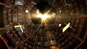 Knowledge booking floating 4k video - Powered by Shutterstock - Get 15% off with code: PIKWIZARD15