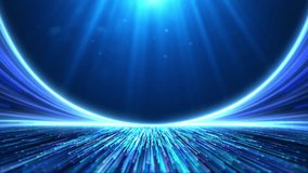 The blue particle lines continue to grow, and the light stripes evolve and flow. creating a dynamic background for future technology, used for commercial activities of technology enterprises. - Powered by Shutterstock - Get 15% off with code: PIKWIZARD15