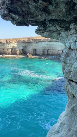 Sea Caves near Ayia Napa. Cyprus - Mediterranean Sea coast.