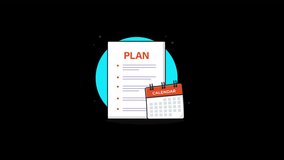Plan Document with Calendar. Financial Plan Concept Animation Video - Transparent - Powered by Shutterstock - Get 15% off with code: PIKWIZARD15