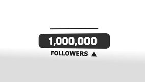 Animation counter number followers motion graphic suitable for social media, Quickly animation counter follower white background - Powered by Shutterstock - Get 15% off with code: PIKWIZARD15