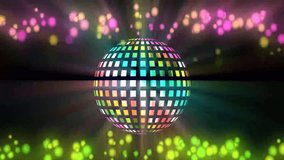 gold rotate disco ball animation on lighting glow background. mirror ball moving, sparkling disco ball, Neon Disco ball seamless loop. - Powered by Shutterstock - Get 15% off with code: PIKWIZARD15