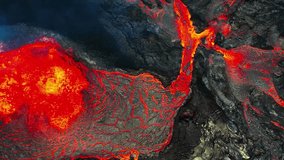 lava river flows over the rock  - Powered by Shutterstock - Get 15% off with code: PIKWIZARD15