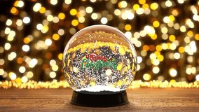 Snow Globe. Santa Claus, Snowman, Snowfall, Christmas Tree, Gifts, Candy, Gingerbread Man, Fireworks, Happy New Year, Merry Christmas. - Powered by Shutterstock - Get 15% off with code: PIKWIZARD15