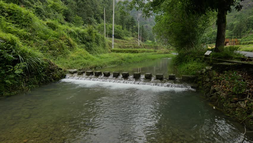  natural scenery of the Nanxi River tourist area in Wenzhou, Zhejiang, China. High quality 4k footage