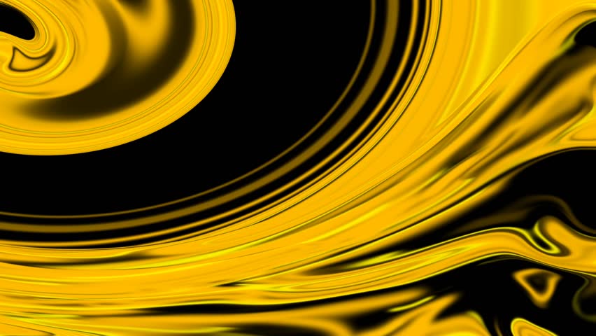 swirling gold and black abstract animation background 4K. with a metallic, dynamic feel