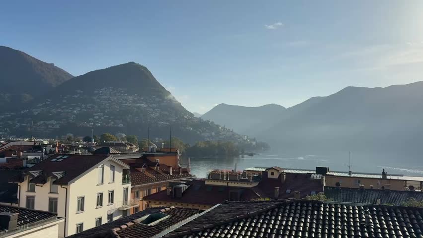 Lugano, Switzerland. It was around 10 in the morning in autumn.