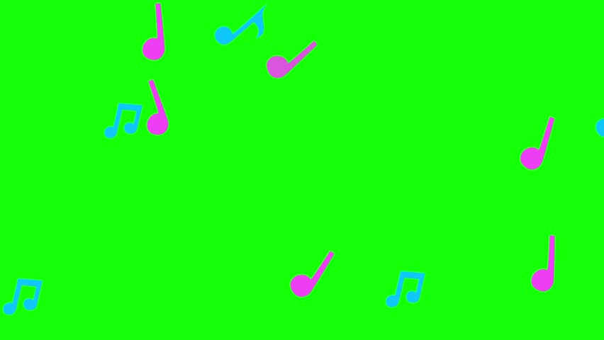 animated green screen musical note for video editing 4k