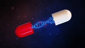 Capsule Enclosing Rotating DNA Helix Structure - Powered by Shutterstock - Get 15% off with code: PIKWIZARD15