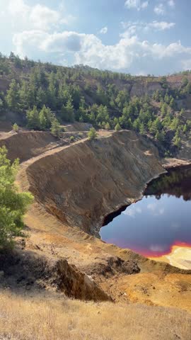 Red lake cyprus island view