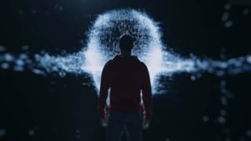 Human Silhouette Facing AI Visualization in Abstract Technology-Themed Environment - Powered by Shutterstock - Get 15% off with code: PIKWIZARD15