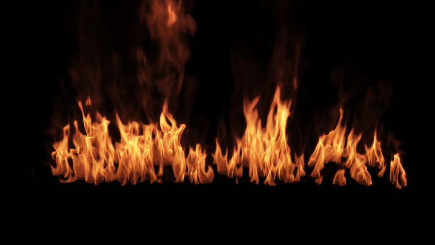 Ground Fire Flame Loop with Alpha Background for Seamless Integration in VFX and Motion Graphics.
